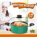 Aluminum Alloy Non-Stick Cookware Set, Pots and Pans - 8-Piece Set (Green)