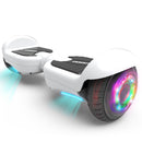6.5" LED Flash Wheel Hoverboard with Bluetooth Speaker | White