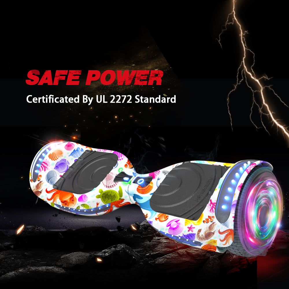 HOVERSTAR Hoverboard All New Version-HS2.0, Chrome Color & Coating Skins Two Wheels Self-Balancing Scooter with Wireless Speaker Playing Music & Led Wheels Flashing Lights