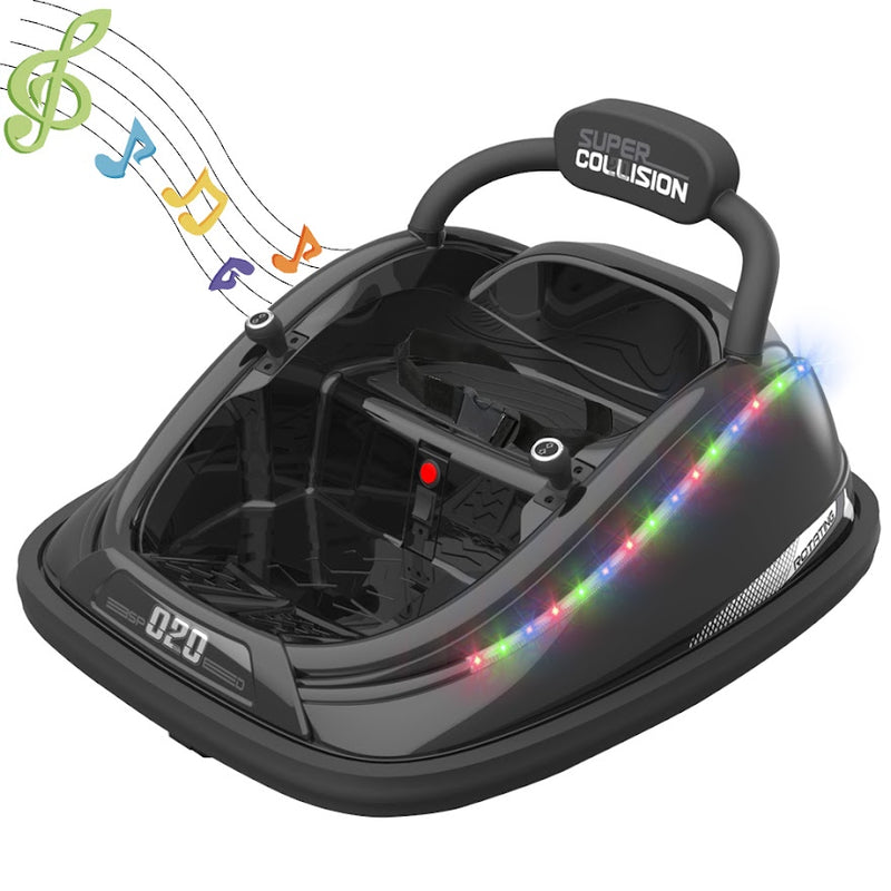 Kids Toy Electric Ride On Bumper Car Vehicle with Remote Control, LED Lights & 360 Degree Spin
