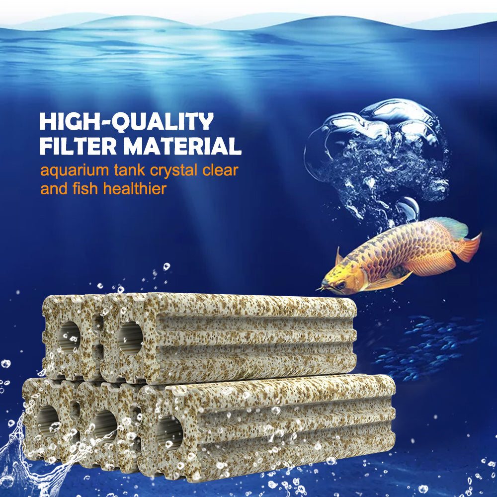 Aquarium Filter Media Porous 100pcs Bio Ceramic for Fresh Water, Sea Water Aquarium Fish Tank and Koi Pond