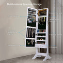 Jewelery Cabinet with LED lights & mirror, Standing Style and Lockable storage