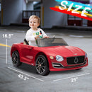 Bentley EXP12 Battery Powered Ride On Car for Kids, Remote Control Toy Vehicle with Music Player, LED Light