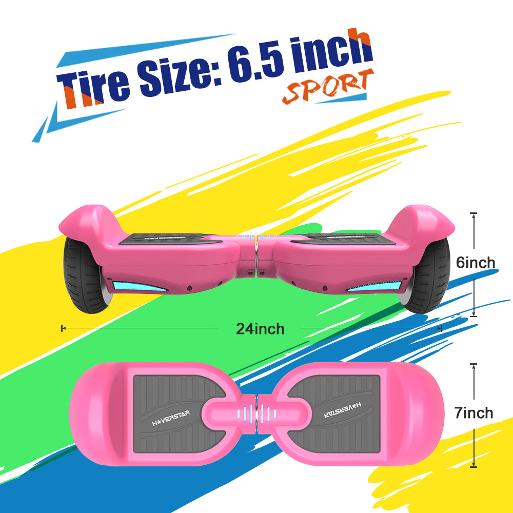 6.5" LED Flash Wheel Hoverboard with Bluetooth Speaker | Pink