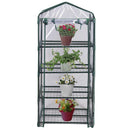 SUNORGREEN 4 Tier Mini Greenhouse With Sturdy Portable Shelves , COVER AND ROLL-UP ZIPPER DOOR