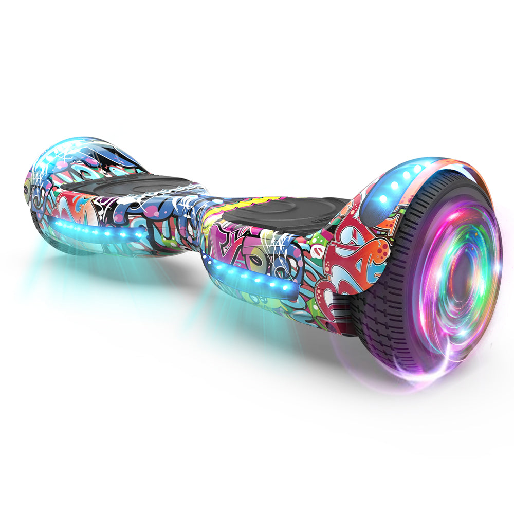 HOVERSTAR Hoverboard All New Version-HS2.0, Chrome Color & Coating Skins Two Wheels Self-Balancing Scooter with Wireless Speaker Playing Music & Led Wheels Flashing Lights