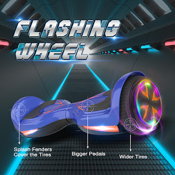 Bluetooth Hoverboard with Pearl Skin, 6.5" Self Balancing Scooter with Wireless Speaker for Music, with LED Light up Pedal and Wheels for Fun