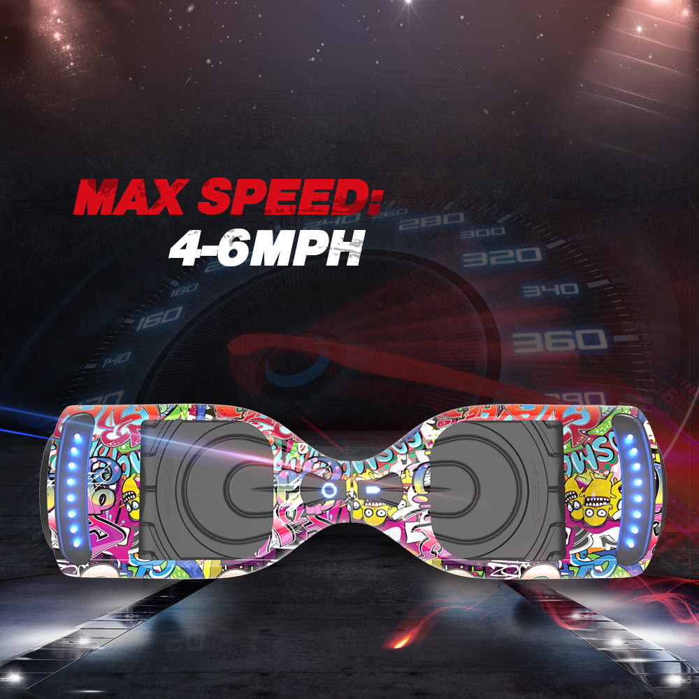 HOVERSTAR Hoverboard All New Version-HS2.0, Chrome Color & Coating Skins Two Wheels Self-Balancing Scooter with Wireless Speaker Playing Music & Led Wheels Flashing Lights