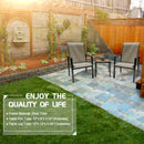 V-FIRE Outdoor Patio & Porch Furniture Sets 3 Pieces, All-Weather Chairs and Table