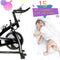 Indoor Cycling Bike with Quiet Flywheel & Pulse Sensor/Ipad Mount Pro Exercise Bike/Silver