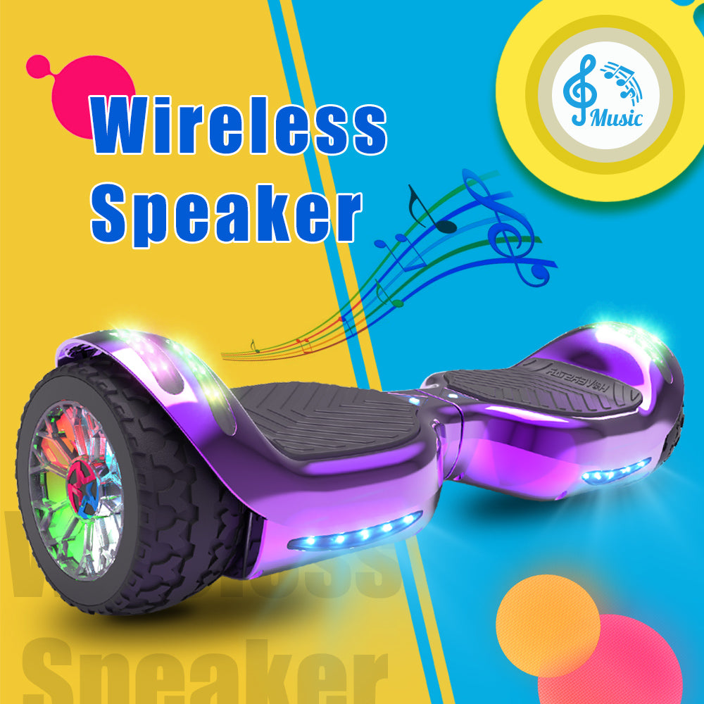 H-Rogue All-Terrain Bluetooth Hoverboard with Light-Up Wheels | Purple