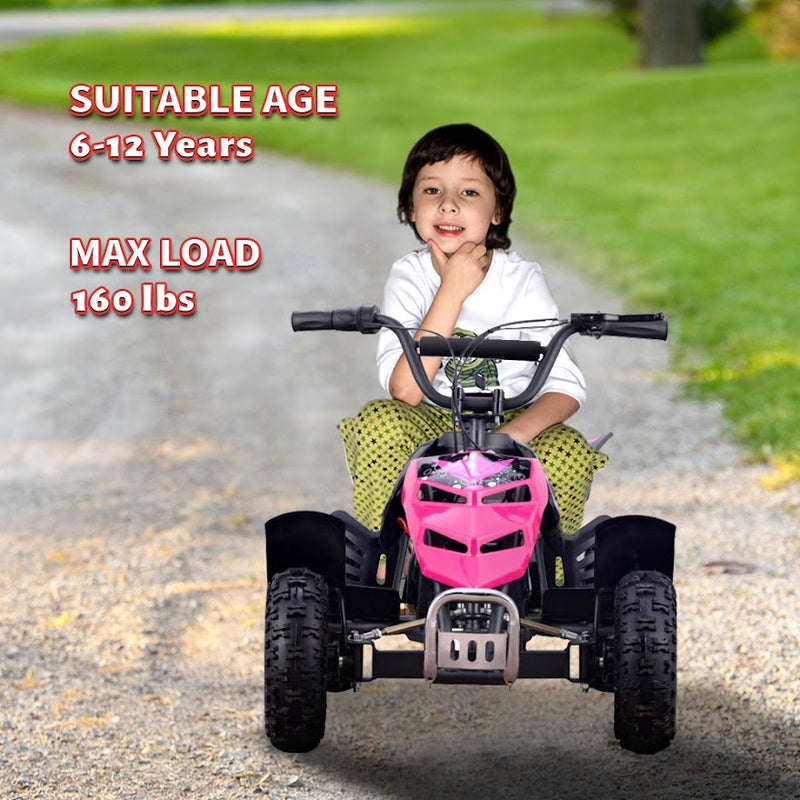 SKRT MONSTER INSECT 24V 100W ALL TERRIAN MINI ELECTRIC QUAD BIKE ATV FOR KIDS (6~12 YEARS OLD)Pink