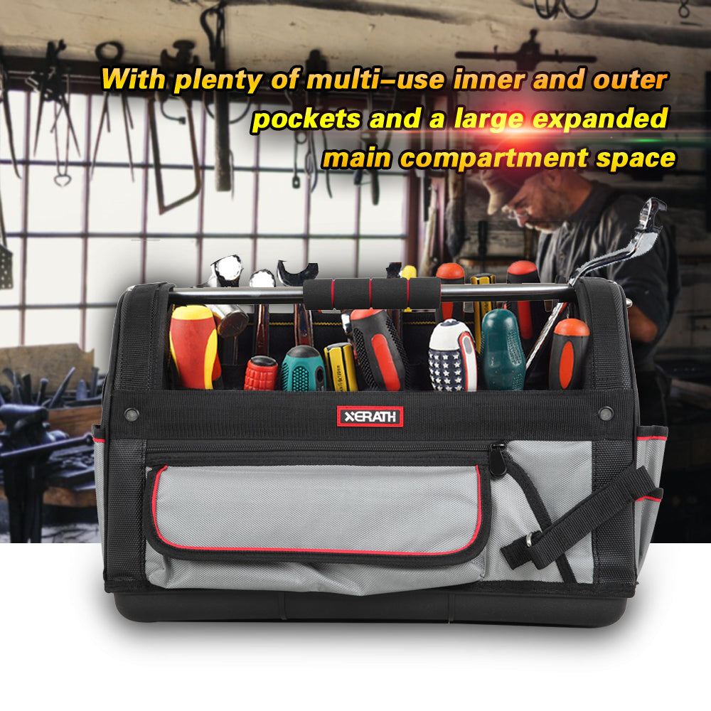 KAPAS Open Top Tool Bag,Tool Carrier Equipped with Internal Structure and Wear-Resisting Base for Tool Storage (20-Inch)