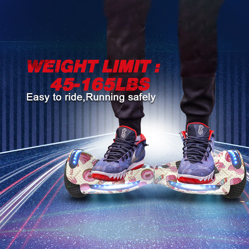 K6 6.5" Hoverboard LED Flash Wheel with Bluetooth Speaker | Candy