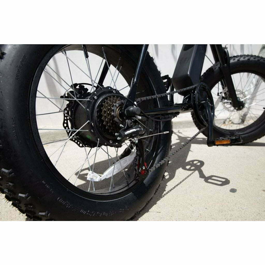 Mini Swell  E-Bike,  4-Inch Wide Tires, Shimano 6-Speed, Speed Monitor, 3 Model Assistant, Feet Free, Battery Locker