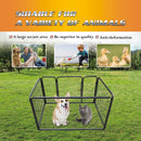 Dog Fence & Pet Playpen, Heavy Duty Foldable Metal Dog Pen 28" Height with Door for Outdoor Exercise, Indoor Kennels