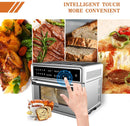Smart Air Fryer Oven, 1800 W Stainless Steel 26.4 QT Super Big Capacity Toaster Oven with 10-In-1 Presets in Electric Digital Screen and Practical Accessories