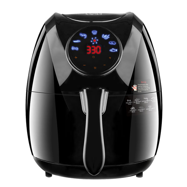 Electric Air Fryer, 4.8 Quarts,7-in-1 One-Touch Screen Cook Presets-Black