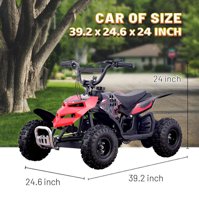 SKRT MONSTER INSECT 24V 100W ALL TERRIAN MINI ELECTRIC QUAD BIKE ATV FOR KIDS (6~12 YEARS OLD)Red