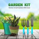 SUNORGREEN Garden Tools Set - 7 Piece Stainless Steel Heavy Duty Gardening Kit for Women/Grandparents/Parents (Blue/Black)