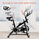 Indoor Cycling Bike with Quiet Flywheel & Pulse Sensor/Ipad Mount Pro Exercise Bike/Silver