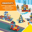 Hillo 150 PCS Magnetic Tiles Building Blocks Sets to Boys Girls Preschool for Cultivating Creativity Imagination, Hand-on Ability and Intelligence