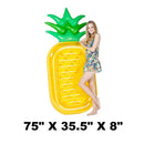INFLATABLE 75" LARGE OUTDOOR PINEAPPLE SWIMMING POOL FLOAT LOUNGE