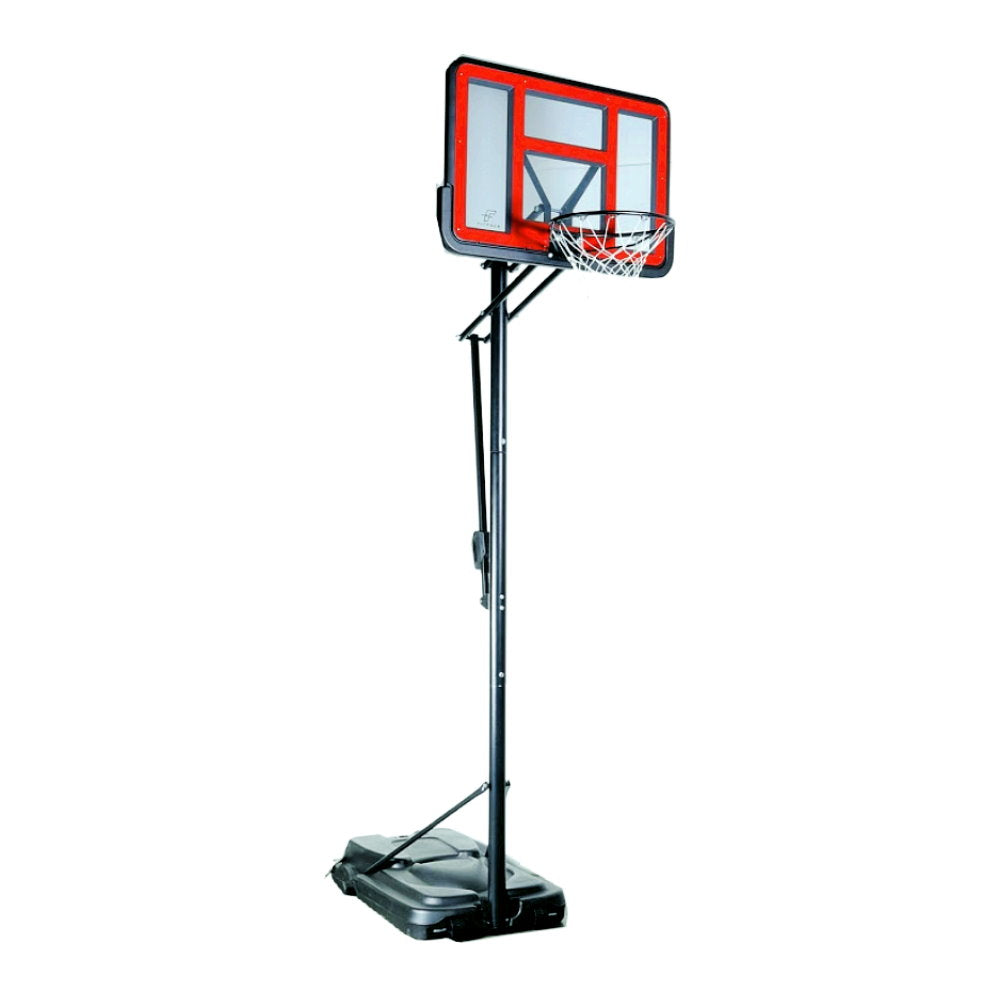 FITPHER Portable Basketball Hoop, Adjustable Height Basketball Stand (7.5ft - 10ft) with PVC Backboard, Wheel and Ball Net for Kids, Youth, Adult Game (7.5ft - 10ft Height)