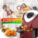 Electric Air Fryer, 4.8 Quarts,7-in-1 One-Touch Screen Cook Presets-RED
