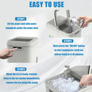 Kapas Portable Ice Maker(2.2L) 26 lbs/24H , 9 Ice cubes ready in 8 Mins, with Ice Scoop & Basket, Perfect for Home/Kitchen/Office/Bar With Push-Touch Button Digital Display