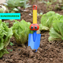 SUNORGREEN Red Tomato Kid's Garden Tool Set of 4, Soil Rake, Garden Spade, Soil Shovel and Push Broom by Safety Approved