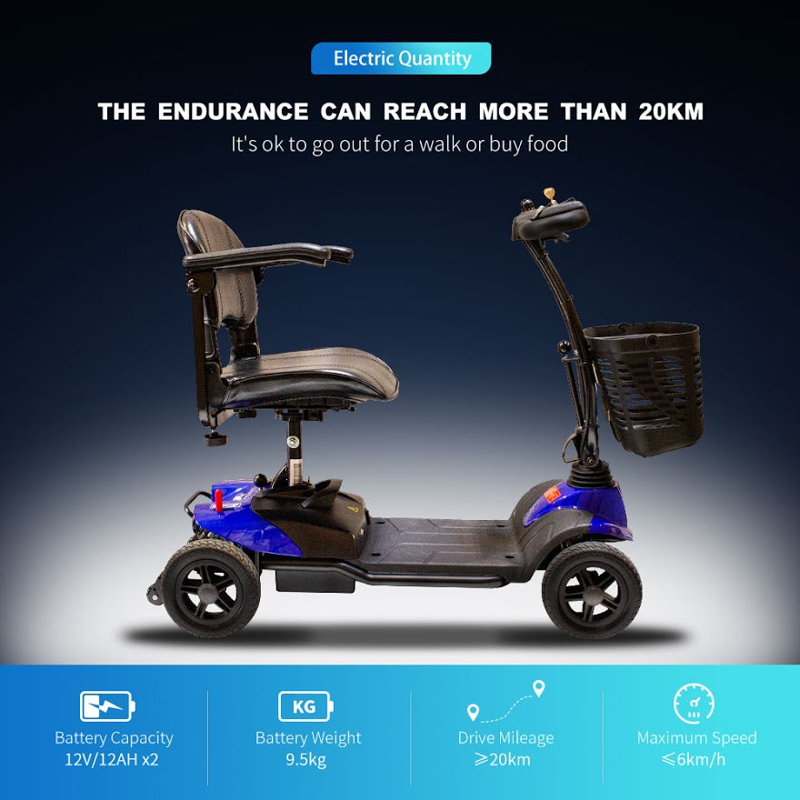 Mobility Scooter - Electric Powered Mobile Wheelchair Device (Blue) Brand: SKRT