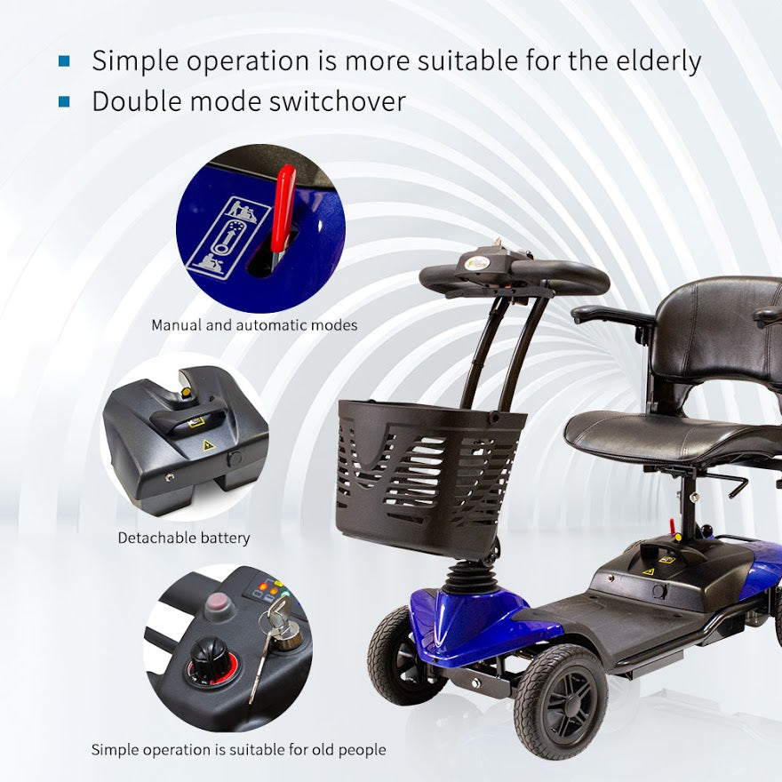 Mobility Scooter - Electric Powered Mobile Wheelchair Device (Blue) Brand: SKRT