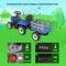 HOVER HEART Electric Tractor 12V Ride-On Toys with Trailer, Music, Manual Gear Shift and Remote Control (Blue)