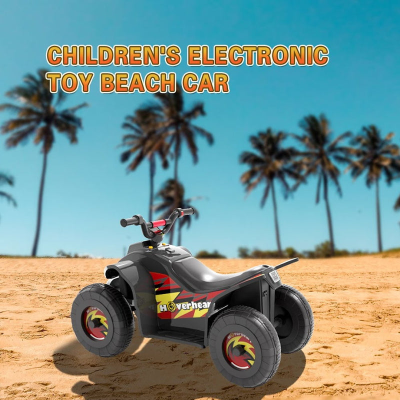 HOVERHEART 6V Kids Electric Ride On Mini ATV Quad Bike 4 Wheeler Toy Car(Black)