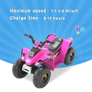 HOVERHEART 6V Kids Electric Ride On Mini ATV Quad Bike 4 Wheeler Toy Car (Pink)