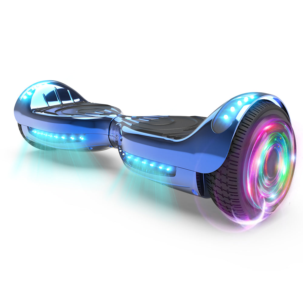 HOVERSTAR Hoverboard All New Version-HS2.0, Chrome Color & Coating Skins Two Wheels Self-Balancing Scooter with Wireless Speaker Playing Music & Led Wheels Flashing Lights