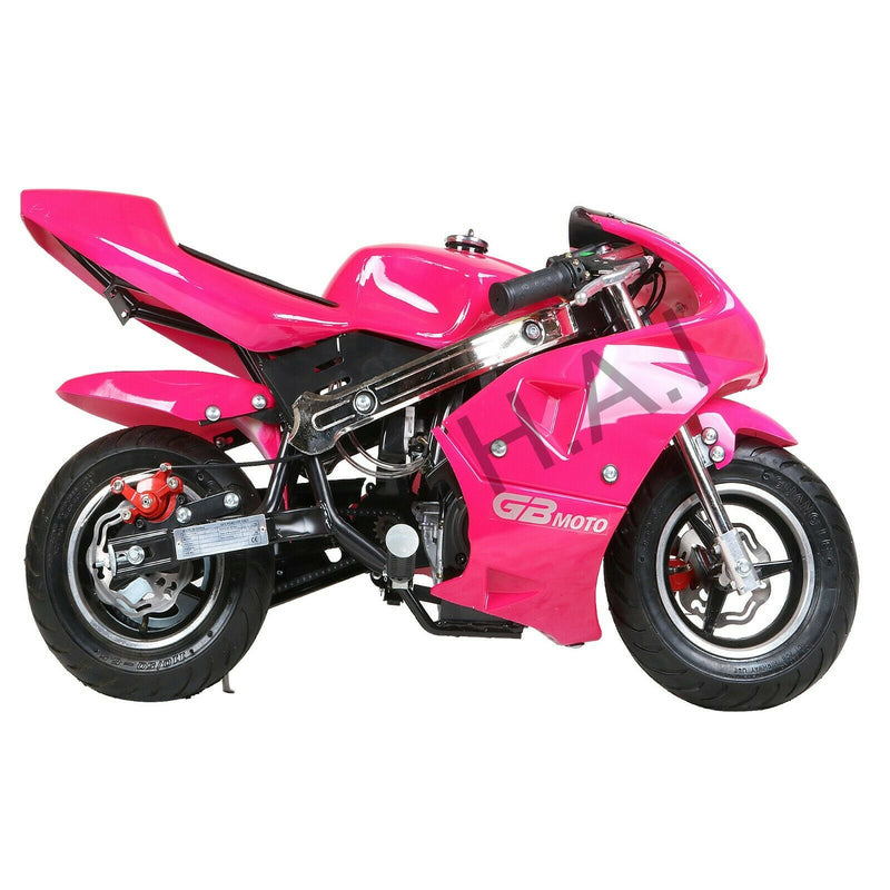Mini Gas Power Pocket Bike Motorcycle,40CC 4-Stroke Ride on Toys by EPA Approved (pink)