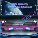 Triangle Hoverboard with Bluetooth Speaker, 6.5 inch LED Wheels, Dual 200W Motor up to 6.2 MPH, UL2272 Certified Self Balancing Scooters for Kids Adults